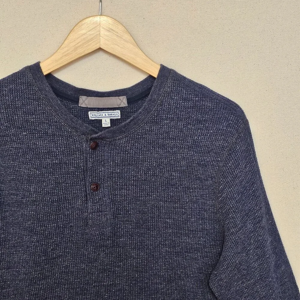Wallace & Barnes Waffle Knit Henley L